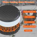 Metal Chicken Water Heater for Winter, 11'' Chicken Waterer Heater Base for 1-5 Gallon Metal or Plastic Poultry Waterer, Outdoor Eletric Poultry Water Heaters for Chicken Turkey Goose Duck Drinker