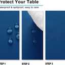 Hiasan Table Cloth Rectangle - Waterproof and Washable Fabric Tablecloth for Dining Room Kitchen and Outdoor Use, Royal Blue, 54 x 80 Inch