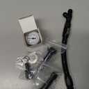 4150 Carburetor Fuel Line Kit AN6 Dual Feed Fuel Line with Pressure Gauge for Holley Black with Pattern
