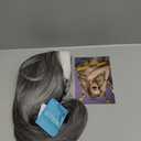 Grey Mixed Synthetic Lace Front Wig, 13X6 Long Straight Layered Glueless Wigs for Women Daily Use 22IN(#2/606HL)