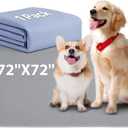72" x 72" Extra Large Dog Pee Pad - Waterproof Quick Drying Pet Pad for Dogs, Reusable Puppy Pads, Anti-Slip Floor Pad Playpen Crate Washable Mat for Dog Whelping Incontinence Housebreaking, 1 Pack