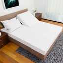 Top Split Flex Head King Size Sheet Set - Egyptian Quality Ultra-Soft Bed Sheets | Double Brushed | Deep Pockets- Easy Fit - 4 Piece Set- Fade Resistant (Top Split, White)
