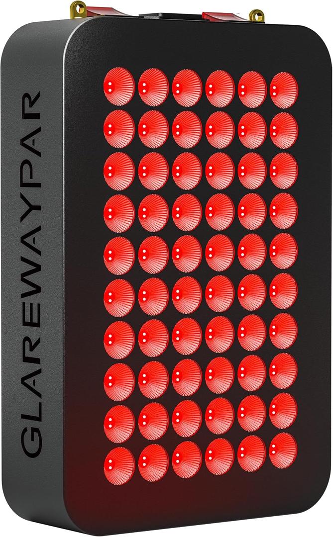 LED Red Light Therapy Panel, Near Infrared Light Therapy Device with 60 660nm Red LEDs and 60 850nm NIR LEDs, High Power Red Light Therapy Lamp at Home, Ideal for Body, Face, Black