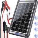 POWOXI 12V Solar Car Battery Charger: 15W Solar Trickle Charger Maintainer with MPPT Controller for Car - RV Boat Marine Motorcycle - Solar Panel Kit for Automotive Trailer Truck Snowmobile Tractor