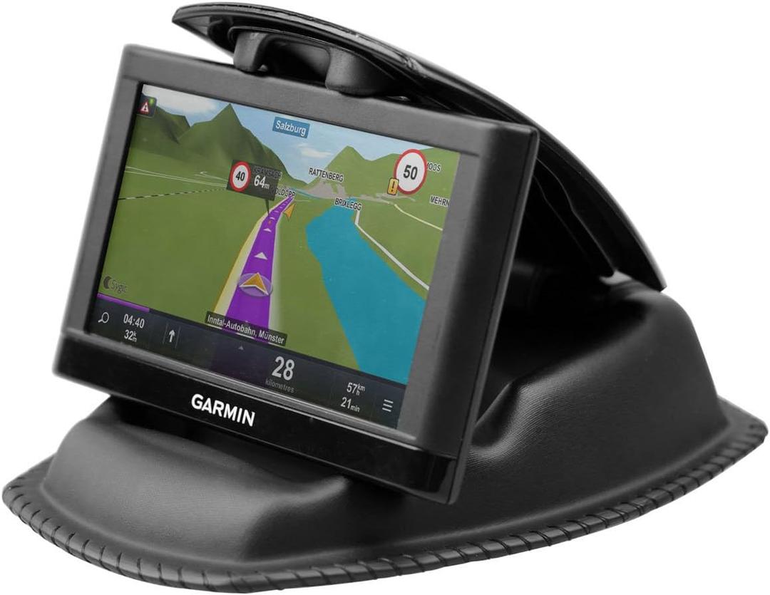APPS2Car GPS Car Truck Mount, Non-Slip GPS Bean Bag Dash Mount 2-in-1 Anti-Skid Friction Dashboard Sandbag Clamshell Phone Holder for Garmin Nuvi Tomtom Magellan Navigation & All Cell Phone iPhone
