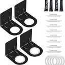 LEFTSTARER 4Pcs Adhesive Soap Dispenser Wall Mount Bottle Holder, Shampoo Holder for Shower Wall, Shampoo Dispenser Holder for Bathroom Kitchen Toilet (4pcs Black)