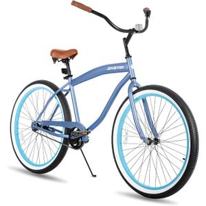 JOYSTAR 20" 24" 26" Beach Cruiser Bike for Girls, Boys, Mens and Womens, Single Speed Kids Cruiser Bikes with Coaster Brake, Multiple Colors (Blue)