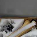 42" Wood Ceiling Fans with Lights and Remote Control,Indoor Outdoor 3 Blades Wooden Ceiling Fan for Garage,Patio,Living Rooms,Bedrooms,Offices,Farmhouse(Nickel+Raw wood)