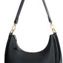 KKXIU Shoulder Bag for Women Small Purse Cute Clutch Hobo Handbag Trendy Crescent Bag (Black)