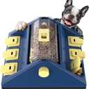 KADTC Dog Puzzle Toy, Large Size, 2 Levels of Challenge, Paw-Activated Rolling Treat Dispenser, Slow Feeder & Mental Stimulation for Small/Medium Dogs Enrichment Toys (Blue)