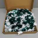 Pop-Up Artificial Christmas Tree with 100LED Lights,Collapsible Pencil Christmas Trees for Holiday Carnival Party Christmas Decorations (Green)