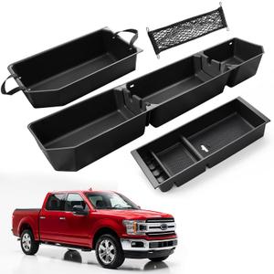 Underseat Storage & Center Console Organizer for Ford F150 2015-2020
SuperCrew/Crew Cab, for F-150 F250 F350 F450 Super Duty, Rear Under Seat Truck Tool Box Car Accessories