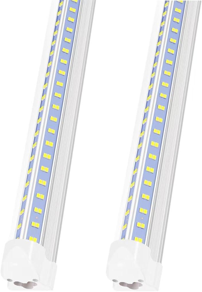 LED Shop Lights,4FT Led Light 6500k Daylight 50W 7000LM.4 Foot Shop Lighting Clear Cover Integrated V-Shape,Led Garage Lights for Workshop 4ft,Warehouse Commercial Bay Lighting(2-Pack)