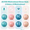 Liliful 48 Pcs Motivational Stress Balls Bulk Inspirational Squeeze Balls for Adults Anxiety Relief Fidget Toys Office Employee Gifts Classroom Rewards 2.2 Inch (Morandi Color)