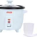 IMUSA Mini Electric Rice Cooker 6 Cup Cooked 3 Cup Uncooked Ceramic Nonstick Pot, Small Multi Cooker for Rice, Quinoa, Oatmeal, Stew Keep Warm Compact for Dorm RV Kitchen