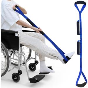 42 Inch Long Leg Lifter, Rigid Leg Lifter Strap With EVA Handgrips &Foot Loop, Leg Lifter After Hip Replacement&Knee Surgery Recovery Aids Kit,Leg Lifters Getting Legs In And Out Of Bed,Car,Wheelchair (Blue)
