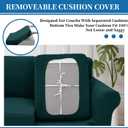 XINEAGE 2026 New 3 Pieces Couch Covers for 2 Cushion Sofa Super Stretch Loveseat Slipcover Pet Dog Universal Slip Cover Anti Slip Love Seat Furniture Protector (Blackish Green, 55"-69")