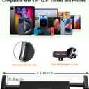 Tablet Floor Stand, Overhead Bed Phone Stand with 8.8 lb Super Stable Base & Angle/Height Adjustable, Compatible with 4.5''-13'' iPhone, iPad Pro 12.9, Galaxy Tab, Kindle, Phones