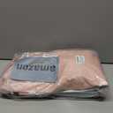 H.VERSAILTEX Linen Curtains 100% Blackout Curtains for Bedroom 63 inch Long Full Light Blocking Nature Linen Blended Window Curtains for Living Room Nickel Grommet (2 Panels, Heathered Baby Pink)