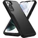 Warsia for Samsung Galaxy S21 Case, with HD Screen Protector [Military Grade Drop Tested] Heavy-Duty Tough Rugged Shockproof Protective Case for S21, Black