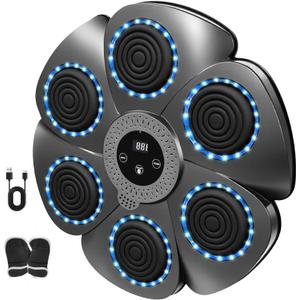 2026 Music Boxing Machine,Bluetooth Smart Traineing Machine with Boxing Gloves,Suitable for Adults and Kids Interactive Boxing Target Wall Mounted,Boxing Equipment for Homes, Offices, and Gyms