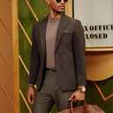 PJ PAUL JONES Mens Blazer Vintage Corduroy Jacket Formal Classic Two Buttons Sport Coats (Medium, Coffee)