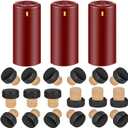 PVC Heat Shrink Capsules 40 Count Red & 40 Pcs Wine Bottle Cork Stoppers, Wine Preservation Set For Cruise, Caps Shrink Wrap Sleeves Seal Tops, Capsules For Making Cellars