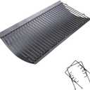 Uniflasy 27 Inches Ash Pan Replacement for Chargriller 1224, 1324, 2121, 2222, 2727, 2828, 2929 Charcoal Grills, Charbroil Replacement Part 17302056 Grill Grates with 2pcs Fire Grate Hanger