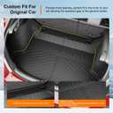 powoq Trunk Mat Compatible with 2022-2026 Honda Civic Hatchback Cargo Liner TPE Trunk Liner Cargo Mat Replacement for 2022 2023 2024 2025 2026 Honda Civic Accessories (Fit Hatchback, Rear Trunk Mat)