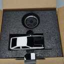 1/43 Mini RC Drift Car with Gyroscope, 2.4GHz 4WD Full Proportional High Speed Micro Hobby RC Cars with Lights Racing Tires, Fast Small Remote Control Car, Toy Model Gift for Adults Kids Boys Girls (White & Black-g)