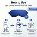 Hsa Store Eligible Items Fsa: Cold Compress for Migraines Headache Puffiness Dark Circles, Face Ice Pack for Sleep Puffy Eyes, Reusable Cooling Gel Eye Mask (Blue)