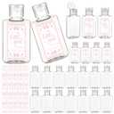 SiliFine 50 Sets Baby Shower Hand Sanitizer Bottles Bulk Mini 2oz Travel Size Hand Sanitizer Bottles Baby Shower Thank You Gift for Guests Party Supplies (Bow,Pink)