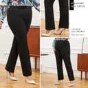 DGD Plus Size Women's Straight-Leg Dress Pants - Slacks for Business Casual,Work Clothes for Office, 3XL
