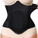 YERKOAD 360 Lipo Foam Post Surgery Ab Board Breathable Tummy Tuck Recovery Waist Cincher Abdominal Compression Board (Black, S)