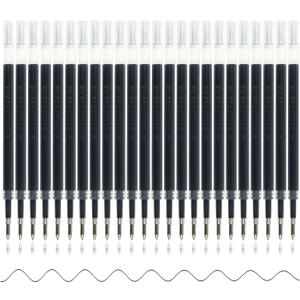 24 Pcs Retractable Black Gel Ink Refills, 0.7 mm Point Black Ink