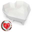 HYQO Breakable Heart Mold – Flexible Heart Molds Silicone for Baking & Freezing, HeatResistant Cake Mold (7.3"x6.5"x2.2") – Easy Demolding, Designed for Cakes, Chocolate, Jellies & Freezer Desserts