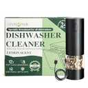OOOFLOWER 24PCS Dishwasher Cleaner and Deodorizer Tablets with Electric Pepper Grinder, Deep Cleaning Formula Tablets for Removing Limescale, Odor, Smell, Hard Water Residue(Lemon-Scented)