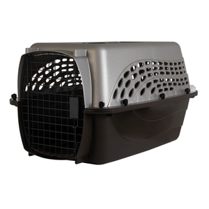 Petmate Dog Crates for Small Dogs & Cat Carriers, Two-Door Plastic Pet Kennel, Top & Front Loading, Made in USA, 24" For Pets Up To 15 lb, Pearl Tan, 24.0"L x 16.8"W x 14.5"H