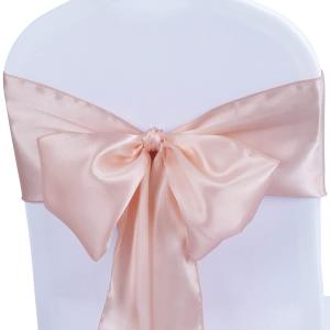 Satin Chair Sashes Ties - Babenest Upgraded 50 pcs Chair Ribbons Bows for Wedding Banquet Party Christmas Baby Shower Events Decoration (Blush Pink)