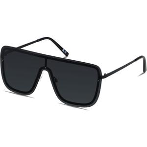 LYZOIT Rimless Oversized Square Sunglasses for Women Men Flat Top Shield Frameless Sun Glasses