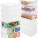 6Qt Shoe Storage Box 12 Pack Plastic Stackable Shoe Organizer Bins with Lid Durable Shoe Storage Organization Storage Box for Crafts and Art Supplies
