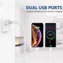 USB Wall Charger, LUOATIP 3-Pack 2.1A 5V Dual Port Cube Power Adapter Plug Block Charging Box Brick for iPhone 14 13 12 11 Pro Max SE XS XR X 8 7 6 6S Plus, Galaxy, LG, Moto, Android Phones