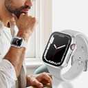 3 x 8 Pack Case for Apple Watch Series 7 45MM with Screen Protector, Hard PC Bumper and Ultra Thin Tempered Glass 2 in 1 Face Cover Anti Scratch Replacement Accessories for iwatch Series 7 45 mm