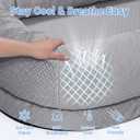 WROS Cooling Human Dog Bed for Summer, Breathable Washable Floor Lounger for People & Pets, 72"x41"x12", Glacier Grey, Pet Bed for Hot Weather Relaxing