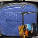 Car Seat Cover Custom Fit for Dodge Ram 1500 2500 3500 2002-2026 Faux Leather Seat Cover Set Compatible with Crew Quad Regular Cab Pickup Truck Cushions (Black & Blue, Full Set, Curved Rear)