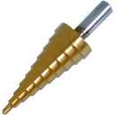 ZELCAN 10 Sizes Titanium Step Drill Bit, High Speed Steel Drill Cone Bits for Sheet Metal Hole Drilling Cutting, HSS Multi Size Hole Stepped Up Unibit for DIY Lovers Electrician