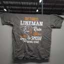 Retired Lineman Man Woman Shirt Funny Retirement Gift T-Shirt, Size 2XL