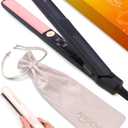 ANGENIL Ultra Mini Hair Straightener Flat Iron for Short Hair, Dual Voltage Small Hair Straightener and Curler 2 in 1, Portable Mini Flat Iron for Short Edges, Front Bangs, 3 Temp (280℉-320℉-380℉)