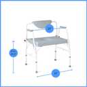 Medline Bariatric Drop-Arm Commode - Heavy Duty Steel Toilet Chair for Disabled and Elderly, 1,000 lb. Weight Capacity