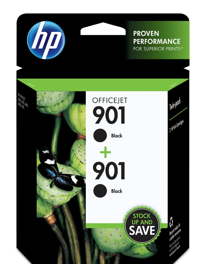 CZ075FN | HP 901 | Original HP Ink Cartridge 2-Pack - Black